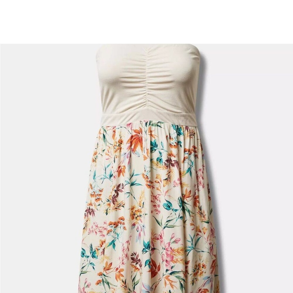 NWT TORRID Floral Strapless Dress - Picture 4 of 7